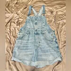 Free People Denim Short Overalls